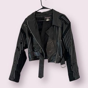 Vintage Begedor Italia Leather Jacket With Studded Arms Size 6